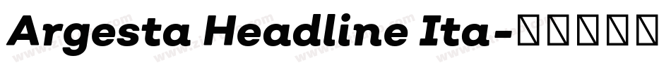 Argesta Headline Ita字体转换